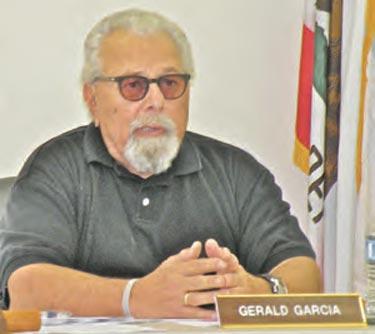 FPPUD Board President Gerald Garcia opened the meeting with a meditative prayer.[Hedlund photo - fs_11201_5