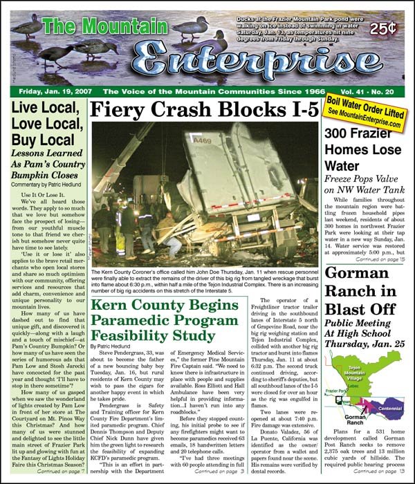 The Mountain Enterprise January 19, 2007 Edition