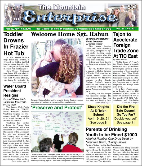 The Mountain Enterprise April 13, 2007 Edition