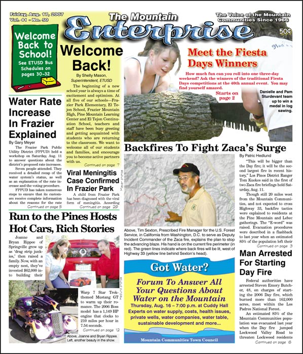 The Mountain Enterprise August 17, 2007 Edition