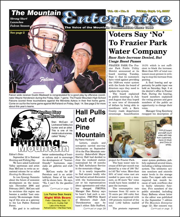 The Mountain Enterprise September 14, 2007 Edition
