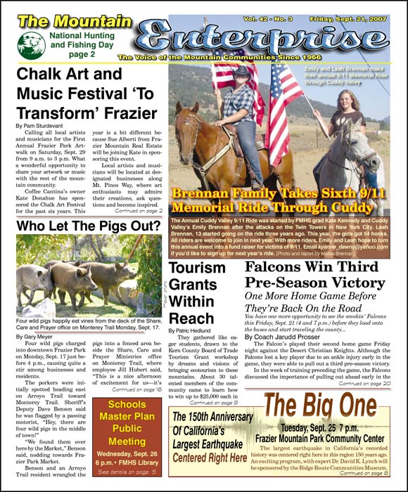 The Mountain Enterprise September 21, 2007 Edition