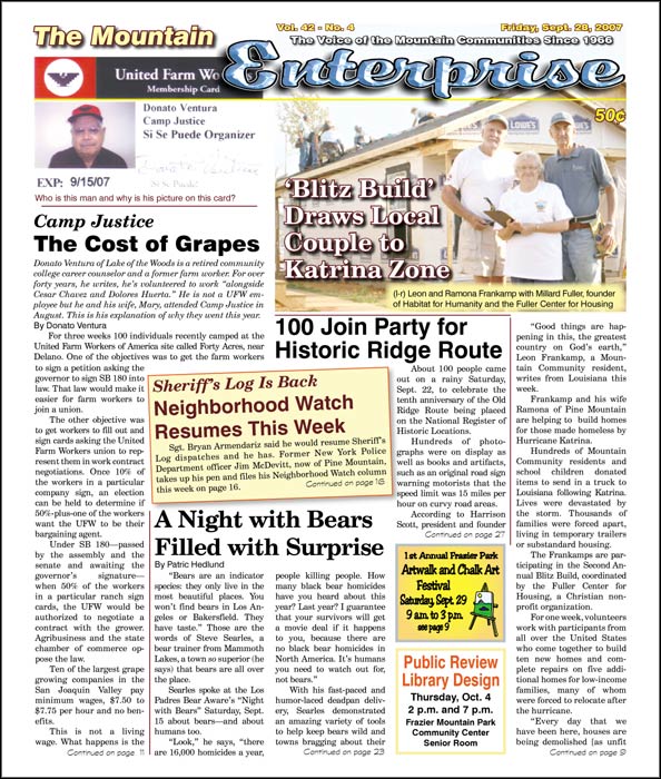 The Mountain Enterprise September 28, 2007 Edition