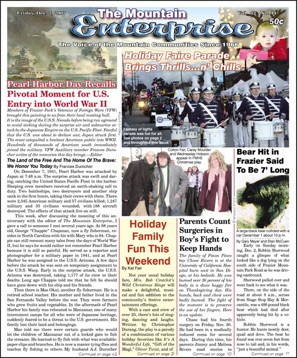The Mountain Enterprise December 07, 2007 Edition
