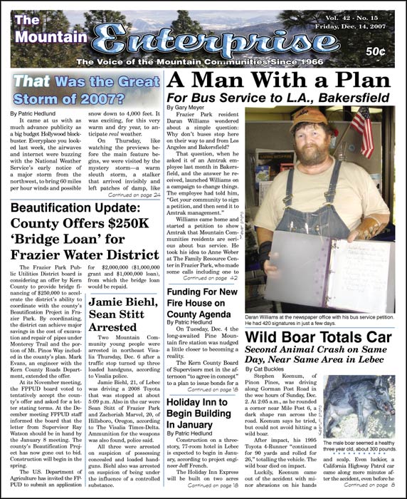 The Mountain Enterprise December 14, 2007 Edition