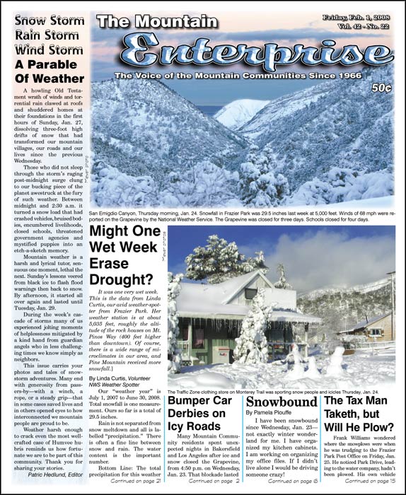 The Mountain Enterprise February 01, 2008 Edition