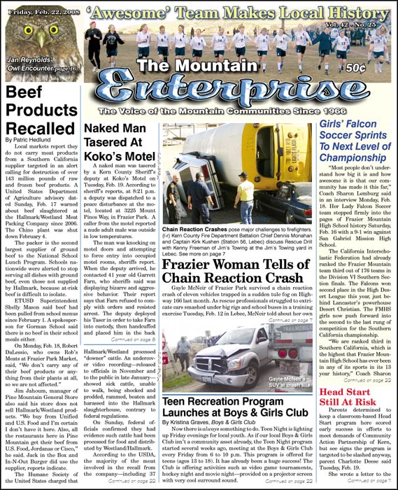 The Mountain Enterprise February 22, 2008 Edition