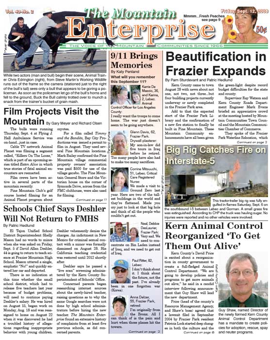 The Mountain Enterprise September 12, 2008 Edition