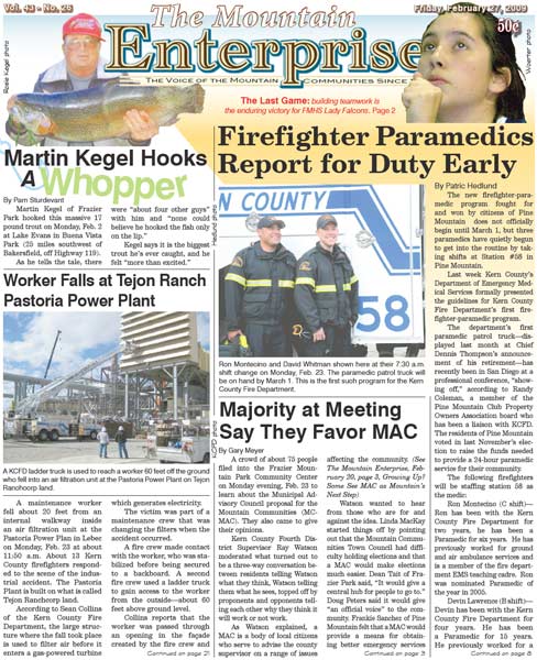 The Mountain Enterprise February 27, 2009 Edition