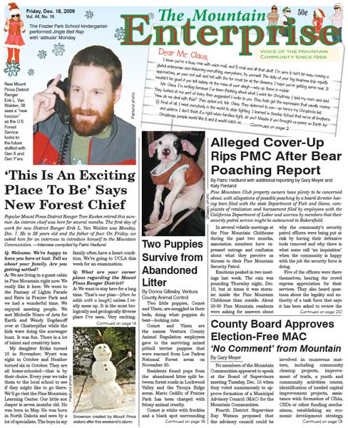 The Mountain Enterprise December 18, 2009 Edition