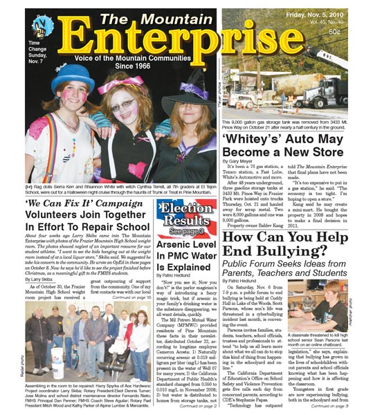 The Mountain Enterprise November 05, 2010 Edition