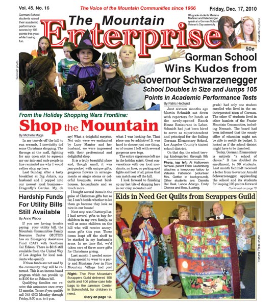 The Mountain Enterprise December 17, 2010 Edition