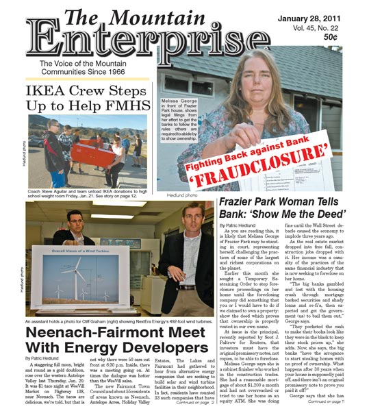 The Mountain Enterprise January 28, 2011 Edition