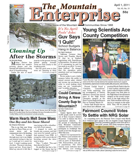 The Mountain Enterprise April 01, 2011 Edition