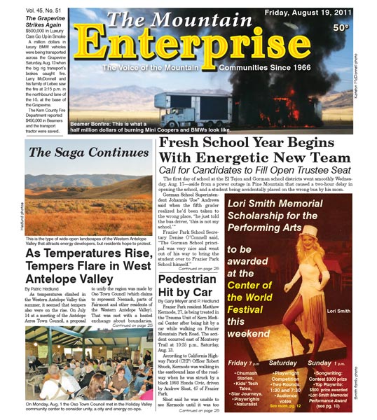 The Mountain Enterprise August 19, 2011 Edition