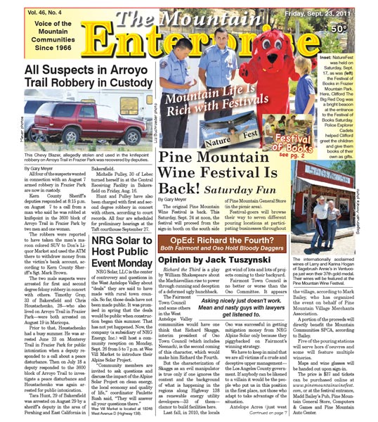 The Mountain Enterprise September 23, 2011 Edition