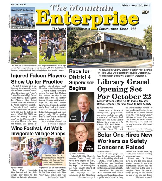 The Mountain Enterprise September 30, 2011 Edition