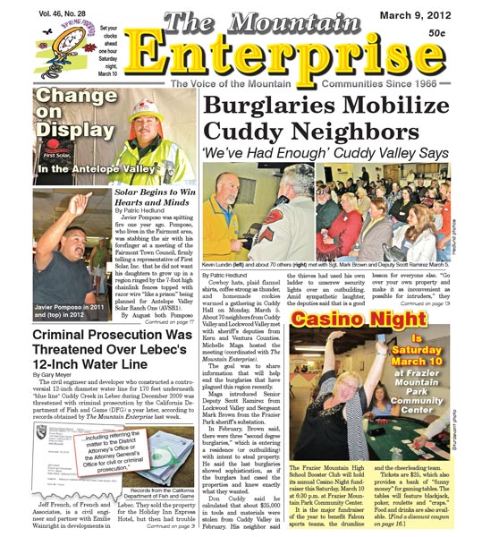 The Mountain Enterprise March 09, 2012 Edition