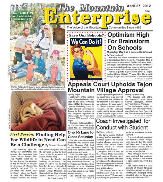 The Mountain Enterprise April 27, 2012 Edition