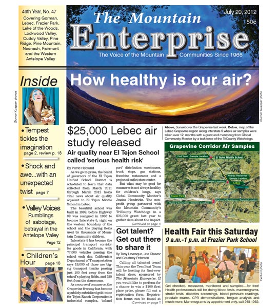 The Mountain Enterprise July 20, 2012 Edition