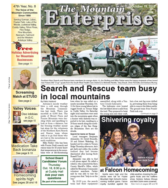 The Mountain Enterprise October 19, 2012 Edition