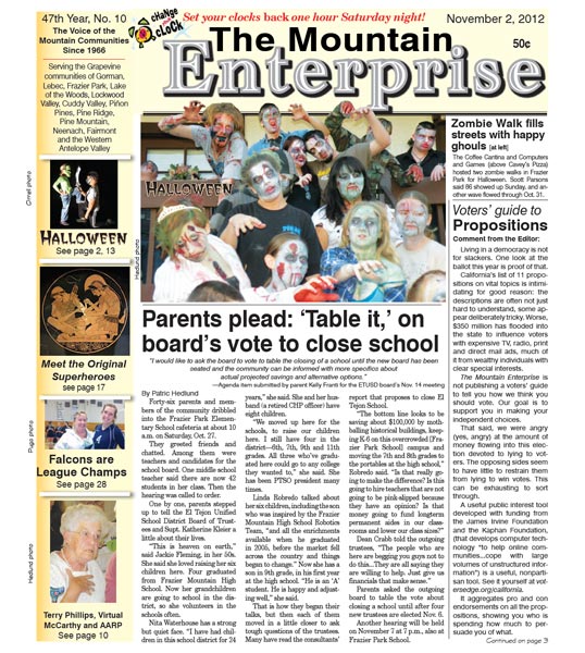 The Mountain Enterprise November 02, 2012 Edition