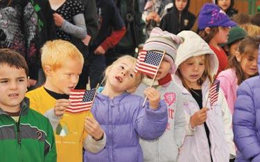 Veterans Day Salutes from school children