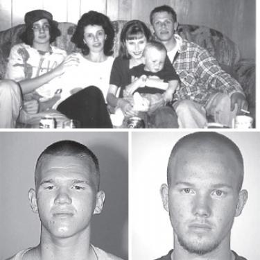 Top, Nicholas Covelli (left) on Mother?s Day with his mother, sister, nephew and brother. The family vows to continue their quest to solve the mystery of Covelli?s death. Bottom (l-r) Lance and Richard Shropshire.

