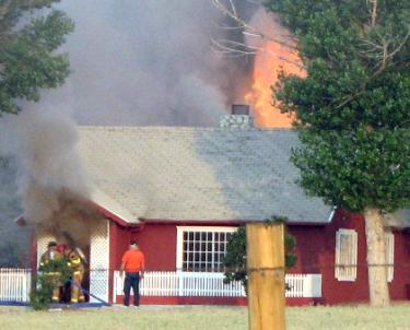 Dale Brouse's house burns Friday morning, June 27.
















