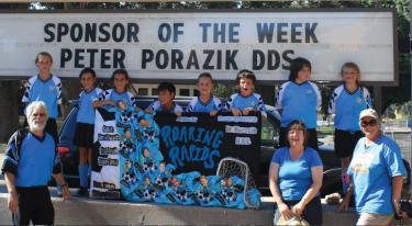 Peter Porazik, DDS is sponsoring the U-10 Roaring Rapids, coached by Dana Williams with Tonya Zorich as the Assistant Coach.