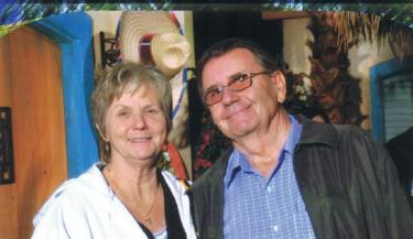 Sharon and Alan Sparks at the beginning of their cruise November 7.