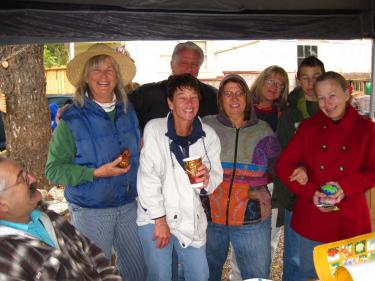 A little rain and snow didn't dampen the smiles at the Green Dragon community farm harvest feast.