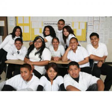 S.E.A runs 170 small charter schools in neighborhoods in L.A. The youth wear an informal uniform (dark T-shirts and pants with a white shirt) and  and have a student teacher ratio of about 1 to 5. The organization helps students who need to make up credits or who are at risk of dropping out to get back on track, and then return to public school, Arias said. They had 3,500 students in their program this year, he added.