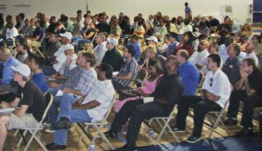 On July 30, 2011 over 300 people assembled at a hall in Quartz Hill to apply for jobs with First Solar. On December 30, workers report that 37 locally based members of the  crew were told to go home. 
