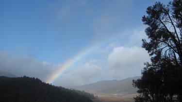 Michelle Maga took this photo of a rainbow over Cuddy Valley when winter stopped by for a brief visit January 23.