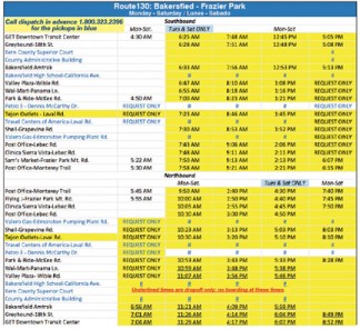 Kern Transit Bus Schedule Changes :: The Mountain Enterprise