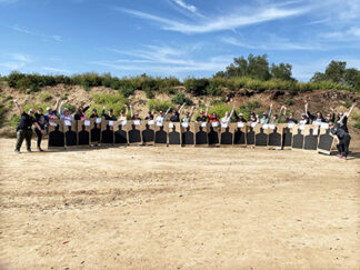 A group of 22 women graduating from their California state-approved course in firearms safety and proficiency at Riverside CCW Training

Women are among the many throughout California and other states who arm themselves for self-defense.