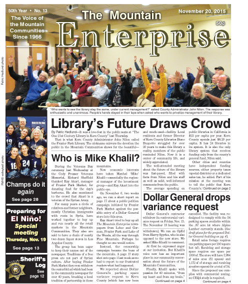 The Mountain Enterprise November 20, 2015 Edition