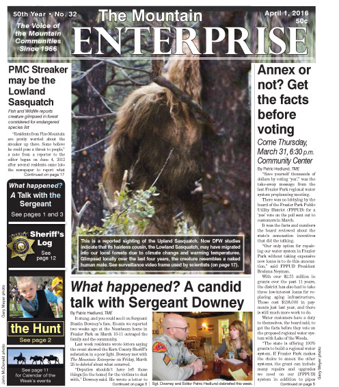 The Mountain Enterprise April 1, 2016 Edition