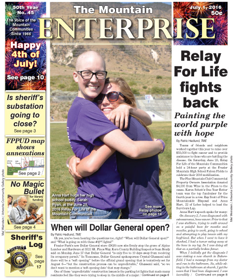 The Mountain Enterprise July 1, 2016 Edition