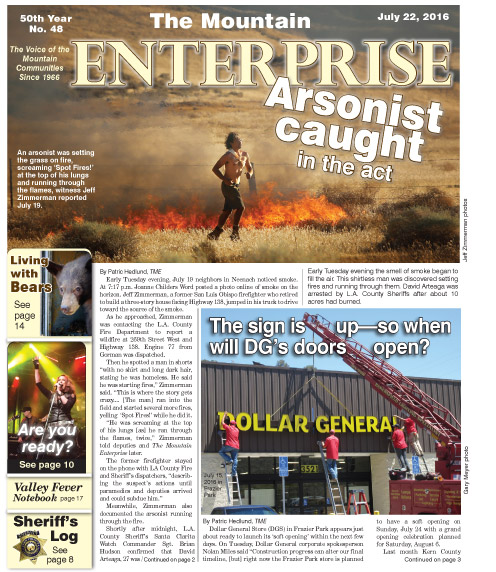 The Mountain Enterprise July 22, 2016 Edition