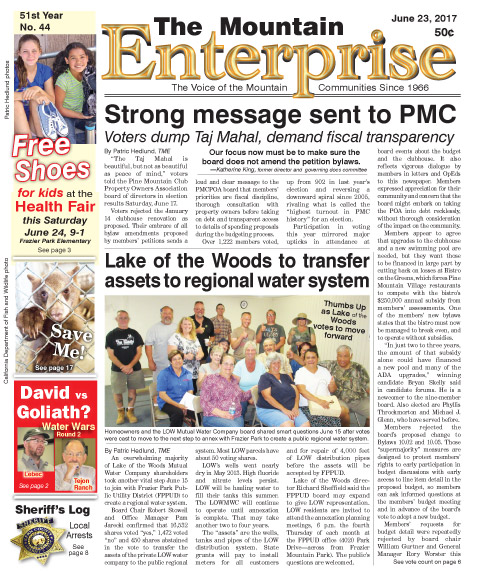 The Mountain Enterprise June 23, 2017 Edition