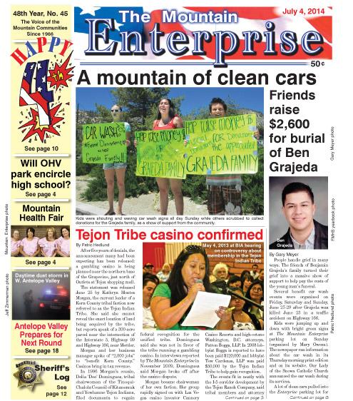 The Mountain Enterprise July 4, 2014 Edition