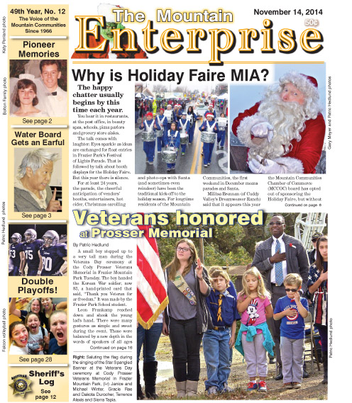 The Mountain Enterprise November 14, 2014 Edition