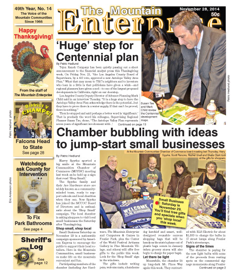 The Mountain Enterprise November 28, 2014 Edition