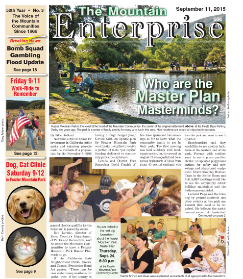 The Mountain Enterprise September 11, 2015 Edition