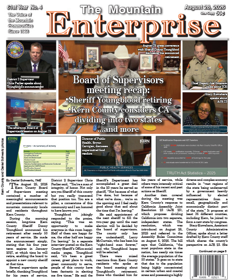 The Mountain Enterprise August 28, 2026 Edition
