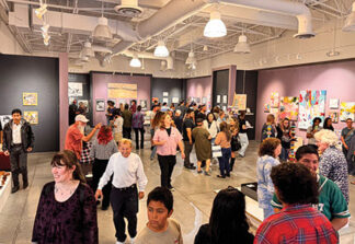 Visitors at FMHS art show
