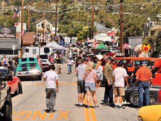 People enjoying Ridge Route Run Car Show