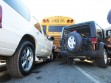 Two cars and school bus involved in Mt. Pinos Way collision